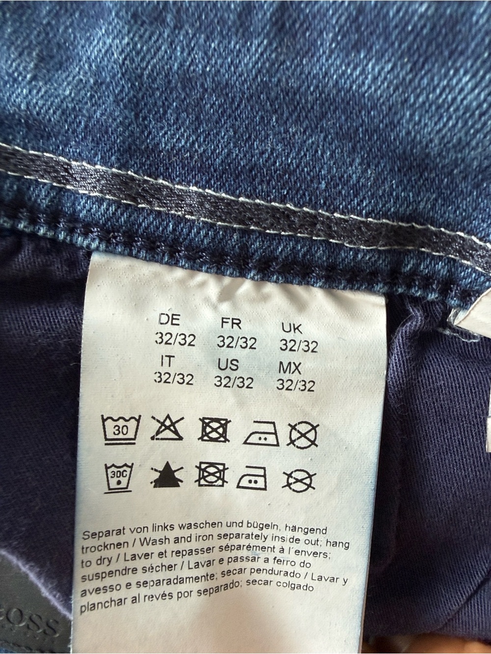 Hugo Boss CANDIANI Denim Straight Jeans in Dark Blue 32/32 - Picture 7 of 16